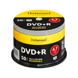 Intenso DVD+R 4,7 GB, DVD-Rohlinge 16fach, 50 Stück