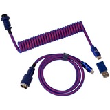 Keychron Premium Coiled Aviator Cable, Kabel lila, 1,08 Meter, gerader Stecker