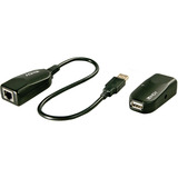 Lindy USB 2.0 Cat.5/6 Extender, USB-Extender schwarz, 50m