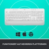 Logitech Signature K650, Tastatur weiß, DE-Layout, Logi Bolt, Bluetooth, für Windows/macOS/Chrome OS/Linux/iPadOS/Android
