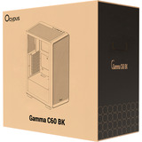 Ocypus Gamma C60 , Tower-Gehäuse schwarz, Tempered Glass