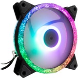 Inter-Tech Argus RS-07 RGB Set120x120x25, Gehäuselüfter schwarz, 3er Set inkl. Fernbedienung, 120 mm