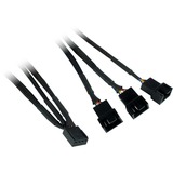 Inter-Tech Argus RS-07 RGB Set120x120x25, Gehäuselüfter schwarz, 3er Set inkl. Fernbedienung, 120 mm