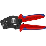 KNIPEX Selbsteinstellende Crimpzange 97 53 08 rot/blau, für Ader-Endhülsen, Fronteinführung