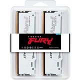 Kingston FURY DIMM 64 GB DDR5-6000 (2x 32 GB) Dual-Kit, Arbeitsspeicher weiß, KF560C30BWAK2-64, FURY Beast RGB, INTEL XMP