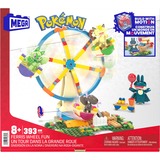 MEGA Pokémon Spaß auf dem Riesenrad, Konstruktionsspielzeug mit 4 Actionfiguren, 393 Teile