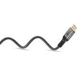 goobay Plus DisplayPort 2.0/2.1 Kabel, 16K @ 60Hz, 80 Gbit/s grau, 1 Meter