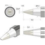 iFixit FixHub Lötspitze Meißelform 1,5 mm, Lötkolben silber