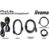 iiyama ProLite XCB3497WQSNP-B1, LED-Monitor 86.4 cm (34 Zoll), schwarz (matt), WQHD, VA, Curved, Adaptive-Sync, USB-C, USB-Hub, 120Hz Panel
