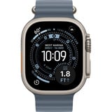 Apple Watch Ultra 3, Smartwatch titan, 49 mm, Ocean Armband maritimblau, Titangehäuse, Cellular