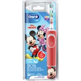 Braun Oral-B Vitality 100 Kids Mickey, Elektrische Zahnbürste rot/weiß