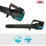 GARDENA Akku-Laubbläser PowerJet 18V Ready-To-Use-Set grau/türkis, Li-Ion Akku 2,5Ah P4A, POWER FOR ALL ALLIANCE