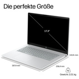 HP Omnibook 3 17-dp0078ng, Notebook silber, AMD Ryzen 7 160, AMD Radeon 680M, 16 GB DDR5, 512 GB (512 GB SSD), ohne Betriebssystem