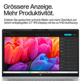 HP Omnibook 3 17-dp0078ng, Notebook silber, AMD Ryzen 7 160, AMD Radeon 680M, 16 GB DDR5, 512 GB (512 GB SSD), ohne Betriebssystem
