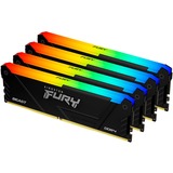 Kingston FURY DIMM 64 GB DDR4-3600 (4x 16 GB) Quad-Kit , Arbeitsspeicher schwarz, KF436C18BB2AK4/64, Beast RGB, INTEL XMP