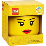 Room Copenhagen LEGO Iconic Storage Head "Girl", Aufbewahrungsbox gelb, Größe L, Weiblich