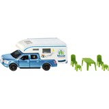 SIKU 1693 SUPER Ford F150 Pick-Up Camper, Modellfahrzeug blau/weiß