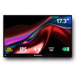 Verbatim PMT-17-4K, LED-Monitor 43.9 cm (17.3 Zoll), schwarz, UltraHD/4K, IPS, Touchscreen, HDR