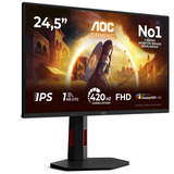 AOC AGON 25G4KUR, Gaming-Monitor 62.2 cm (24.5 Zoll), schwarz, FullHD, Fast-IPS, E-Sport Monitorständer, USB-Hub, 400Hz Panel