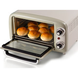 Ariete Mini-Backofen Vintage Beige weiß/hellgrün, 800 Watt, 10 Liter