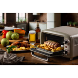 Ariete Mini-Backofen Vintage Beige weiß/hellgrün, 800 Watt, 10 Liter