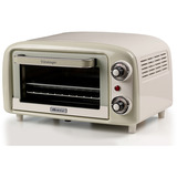 Ariete Mini-Backofen Vintage Beige weiß/hellgrün, 800 Watt, 10 Liter