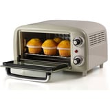 Ariete Mini-Backofen Vintage Beige weiß/hellgrün, 800 Watt, 10 Liter