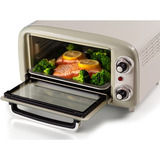 Ariete Mini-Backofen Vintage Beige weiß/hellgrün, 800 Watt, 10 Liter