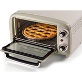 Ariete Mini-Backofen Vintage Beige weiß/hellgrün, 800 Watt, 10 Liter