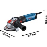 Bosch Professional X-LOCK Winkelschleifer GWX 17-125 S Professional blau/schwarz, 1.700 Watt