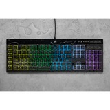 Corsair K55 RGB PRO, Gaming-Tastatur schwarz, DE-Layout, Rubberdome