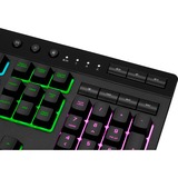 Corsair K55 RGB PRO, Gaming-Tastatur schwarz, DE-Layout, Rubberdome