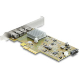 DeLOCK PCI-E x4 Karte zu 2x USB-C 40Gbps / 2x MiniDisplay LP, Schnittstellenkarte 