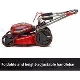 EINHELL Professional Akku-Rasenmäher GP-CM 36/47 S Li BL, 36Volt (2x18Volt) rot/schwarz, 4x Li-Ionen Akku 4,0Ah, mit Hinterradantrieb Vario Speed
