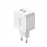 Nevox 45W DUAL USB-C (PD) QC3.0 Ladegerät GaN weiß, PD 3.0, QC 3.0