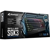Sharkoon SKILLER SGK3, Gaming-Tastatur schwarz, FR-Layout, Kailh Blue
