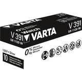 Varta Silberoxid-Knopfzelle 391, Batterie silber, 10 Stück