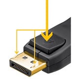 goobay Kabel DisplayPort Stecker > DisplayPort Stecker, 10K / 30Hz schwarz, 5 Meter, 54 Gbit/s, DisplayPort 2.0 / 2.1