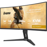 iiyama G-Master GCB3486WQSCP-B1 GOLD PHOENIX, Gaming-Monitor 86.4 cm (34 Zoll), schwarz, WQHD, Curved, VA, Free-Sync Premium, USB-C, 240Hz Panel
