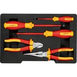 Bosch Professional VDE Werkzeug-Set gemischt, 5-teilig rot/gelb, Seitenschneider, Spitzzange, 3 Schraubendreher