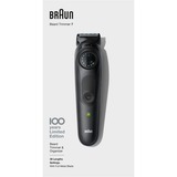 Braun BeardTrimmer BT7 Design Edition, Bartschneider schwarz, 100 Jahre Braun