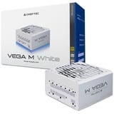 Chieftec Vega M 750W White, PC-Netzteil weiß, 1x 12 Pin High Power GPU, 4x PCIe, Kabelmanagement, 750 Watt