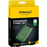 Intenso Powerbank F10000 Green grün, 10.000 mAh, PD 3.0, Quick Charge 3.0