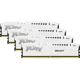 Kingston FURY DIMM 64 GB DDR5-5200 (4x 16 GB) Quad-Kit, Arbeitsspeicher weiß, KF552C40BWK4-64, Fury Beast, INTEL XMP