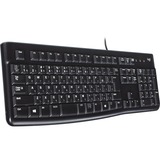 Logitech Keyboard K120, Tastatur schwarz, EU-Layout (QWERTY), Rubberdome, Retail