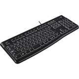 Logitech Keyboard K120, Tastatur schwarz, EU-Layout (QWERTY), Rubberdome, Retail