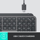 Logitech MX Keys Plus, Tastatur graphit/schwarz, DE-Layout, inkl. Handballenauflage