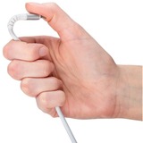 goobay Supersoftes USB 2.0 Textilkabel, USB-C Stecker > USB-C Stecker weiß, 2 Meter