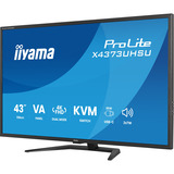 iiyama ProLite X4373UHSU-B2, LED-Monitor 108 cm (42.5 Zoll), schwarz (matt), UltraHD/4K, VA, Dual-Mode, FB, USB-Hub, KVM