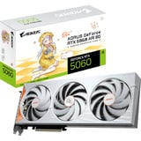 AORUS GeForce RTX 5060 AORUS ARI 8G, Grafikkarte weiß, DLSS 5, 3x DisplayPort, 1x HDMI 2.1